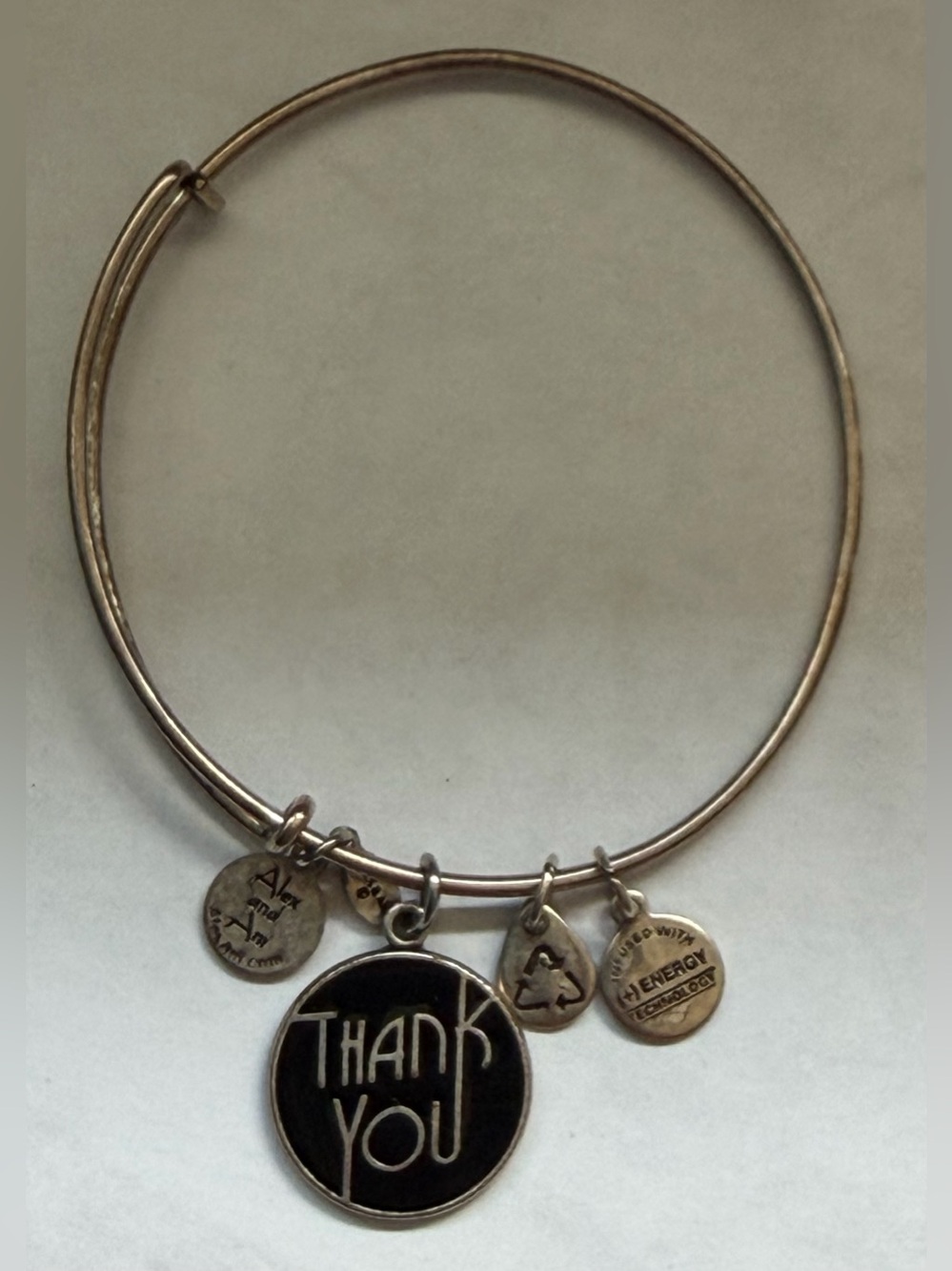 Alex and Ani Silver Thank You Bracelet 2012